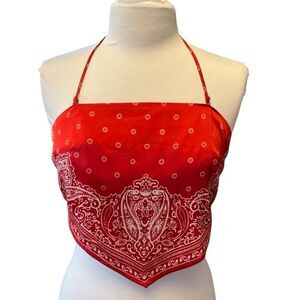 Festival Bandana V halter camisole XS baddie, biker, grunge